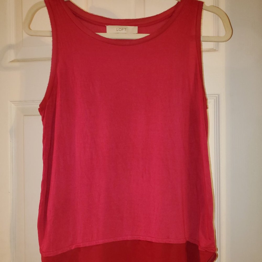 LOFT Dressy Tank w/ Fancy Hem
